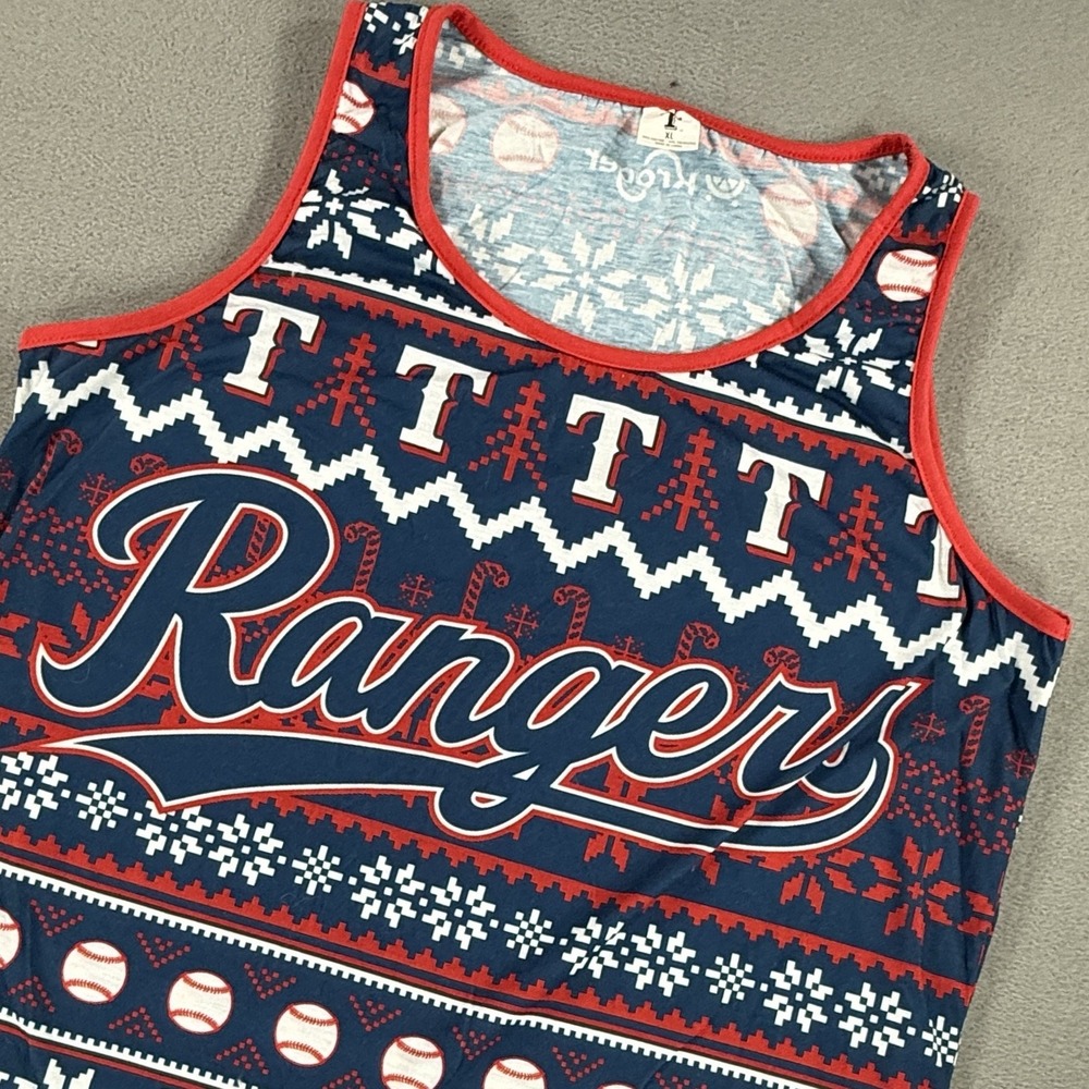 Texas Rangers Tank Top Mens XL Christmas In July Stadium Giveaway MLB Baseball - Picture 1 of 6